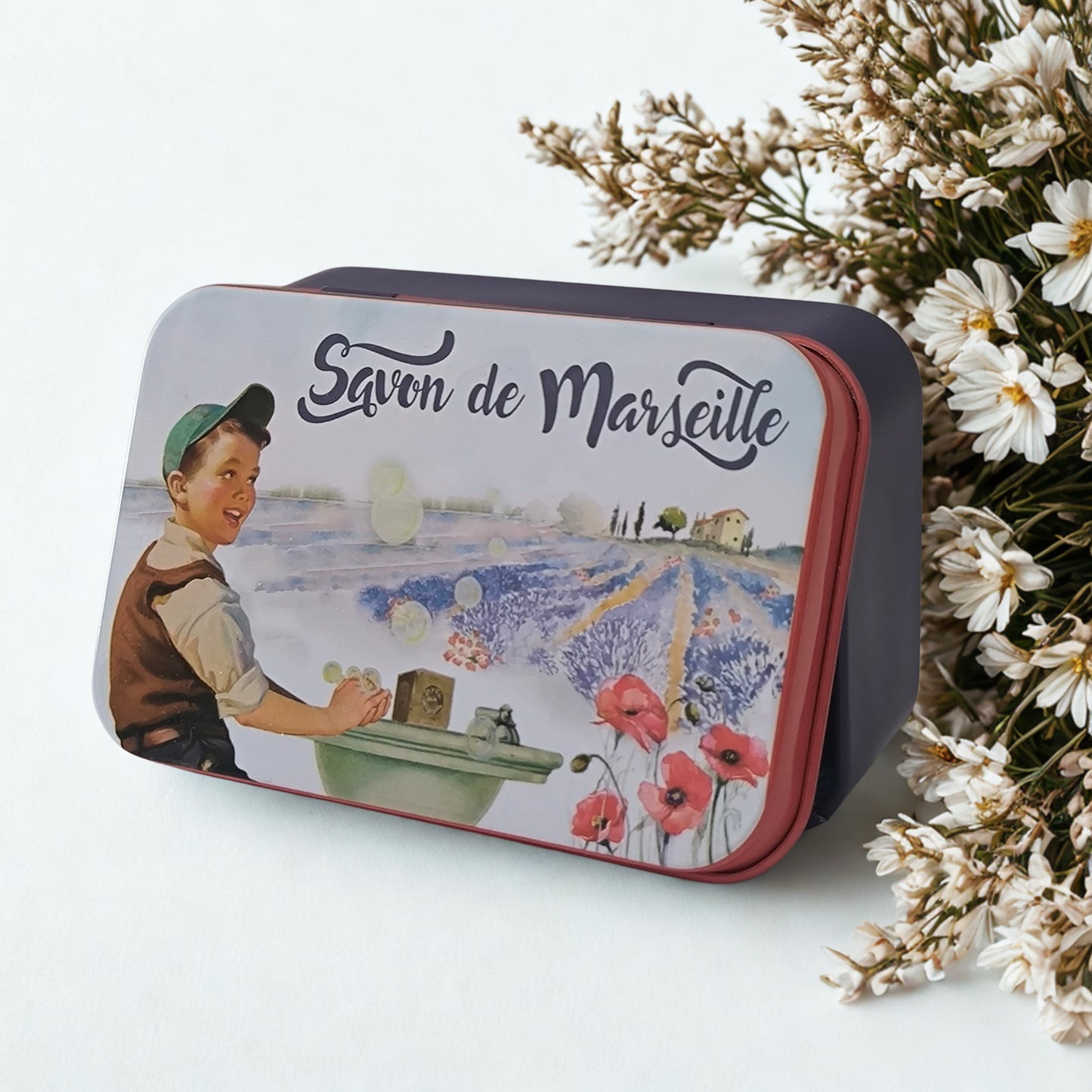 SAVONS DE MARSEILLE+ BOITE METAL